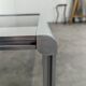Table basse space age chromée