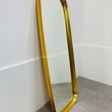 Mirror rearview mirror gold strapping Schönform 60s