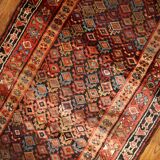 Handmade antique Persian Kurdish runner 3.6' x 17.8' (109cm x 542cm) 1880s - 1B445