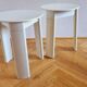 Pair of Midcentury Stools/Side Tables Trio, Olaf Von Bohr, Italy, 1970s