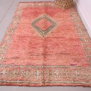 Peach Vintage Moroccan Rug 166 x 277 cm - Berber Wool Rug - Handmade Rug