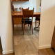 Beveled mirror in festoon 123x51 cm from the 60s