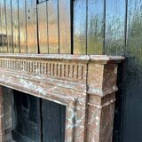 Napoleon III Louis XIV Style Fireplace In Red Rance Marble Circa 1880