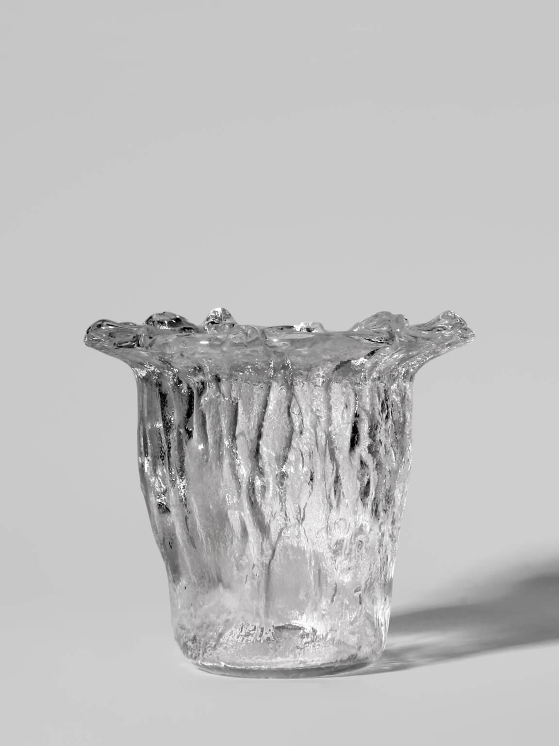 Uno Westerberg Organic Massive Glass Vase, For Pukeberg, 1960s, Sweden