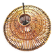 Vintage rattan pendant light with a diameter of 45cm