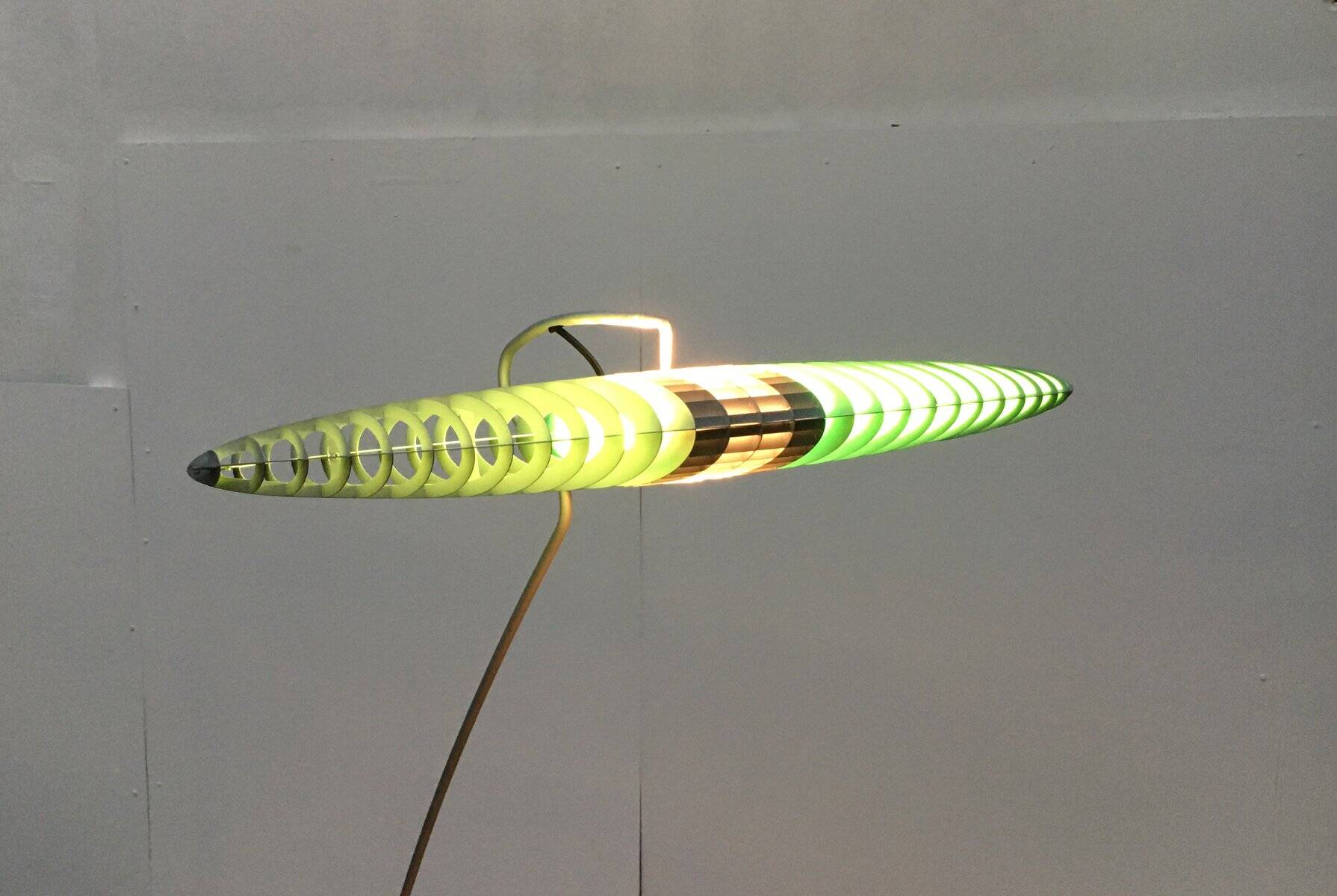 Titania Terra floor lamp, postmodern Italian design by Alberto Meda and Paolo Rizzatto for Luceplan.