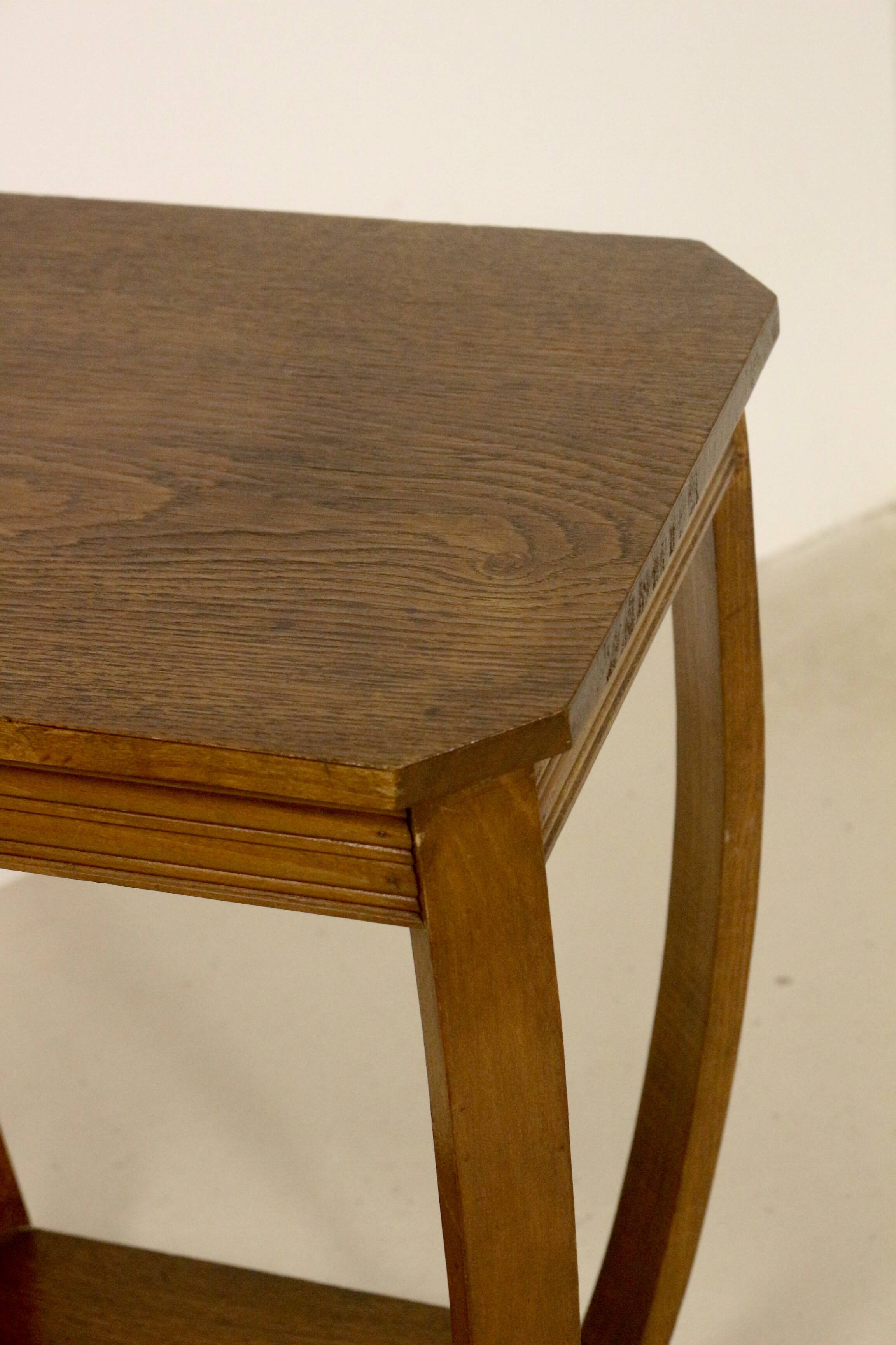 Art deco curved wood pedestal table ref bagatelle.