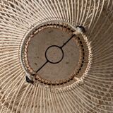Small rattan lampshade in the shape of a braided hat