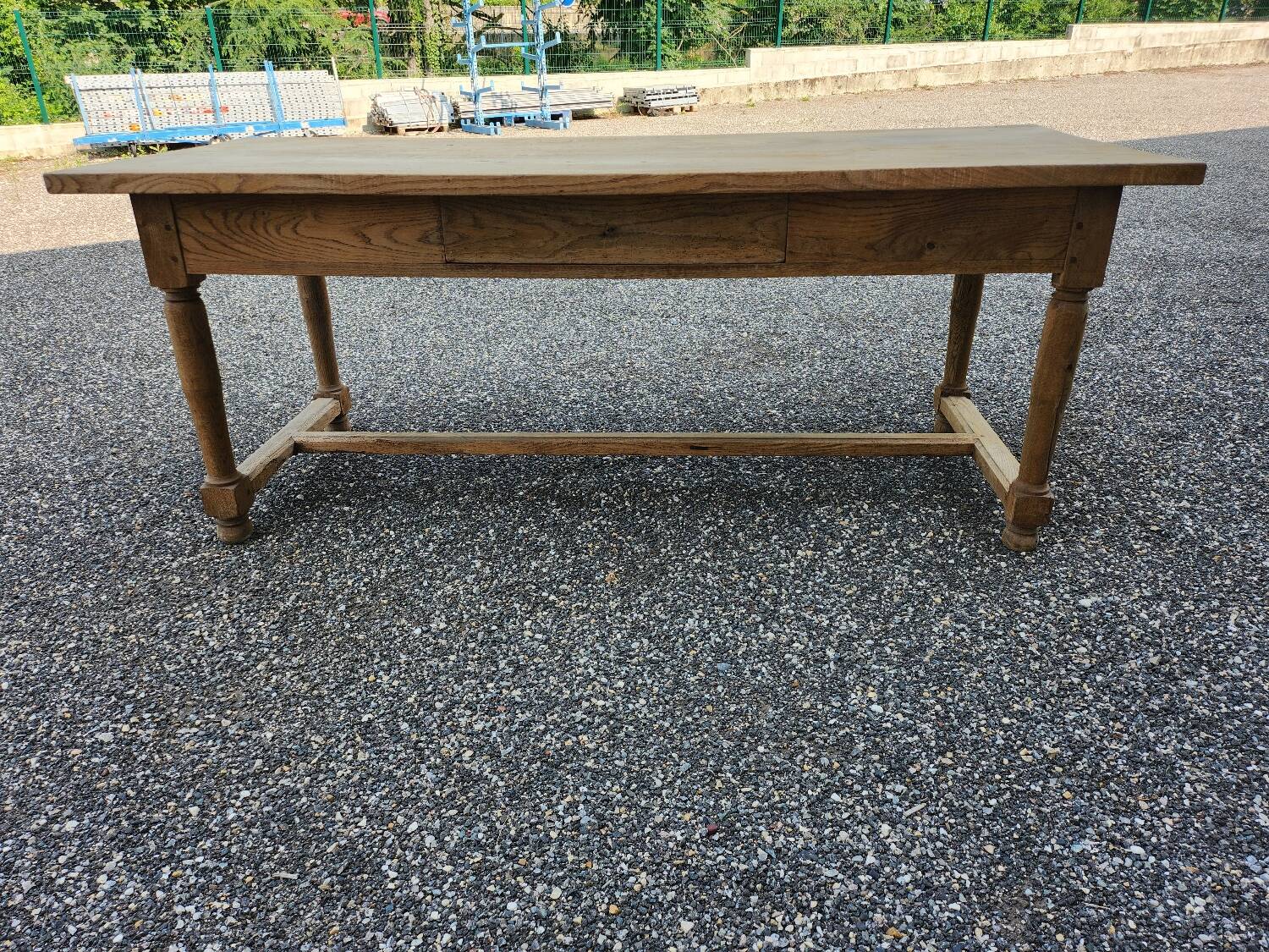 19th century farmhouse table in raw oak