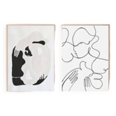 Lot of two poetic works, in 30 x 40 cm format, ink and paint on paper