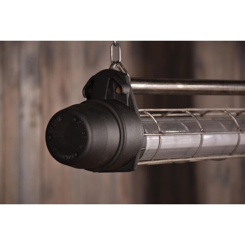 Industrial refurbished cage black lamp