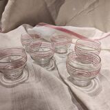Ensemble de six verres français vintage à liqueur