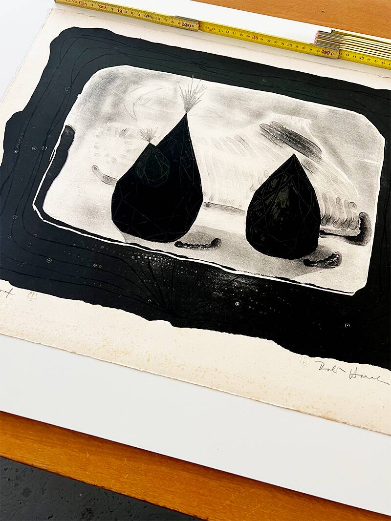 Signed and numbered lithograph “Trial Proof” by Bohuslav Horak