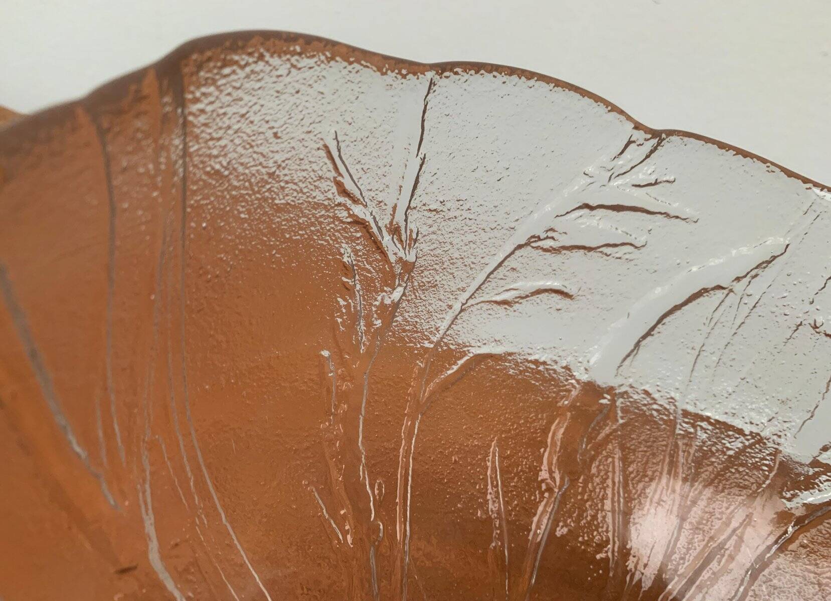 Large glass bowl from the mid-century by Heiniä Kainalossa for Humppila, Finland.