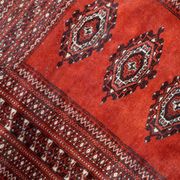 Tapis Boukhara ouzbek vintage fait main, 91 cm x 155 cm, années 1950