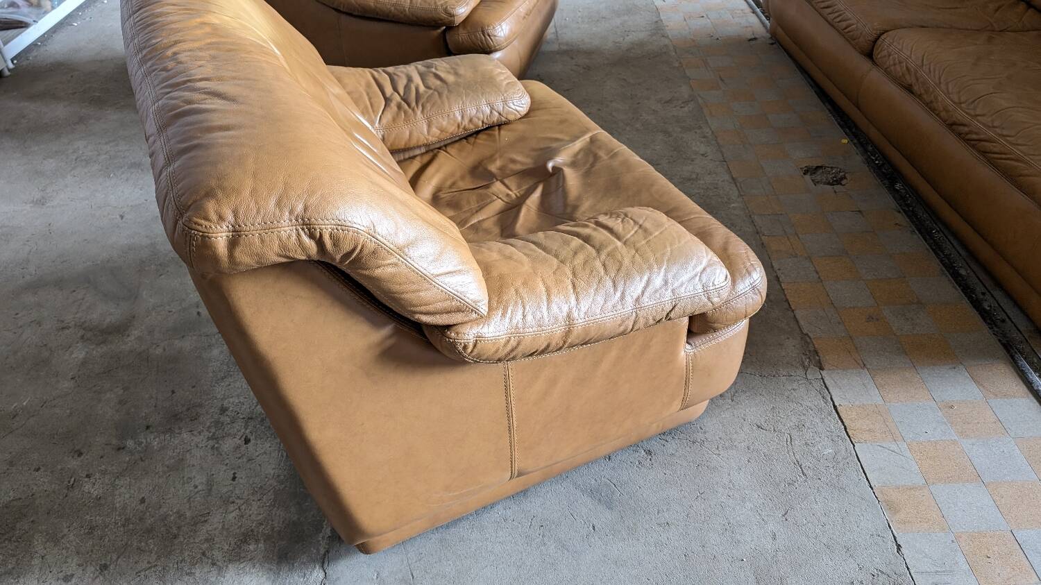 Designer leather sofa