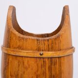 Curved wooden umbrella stand 1960s France