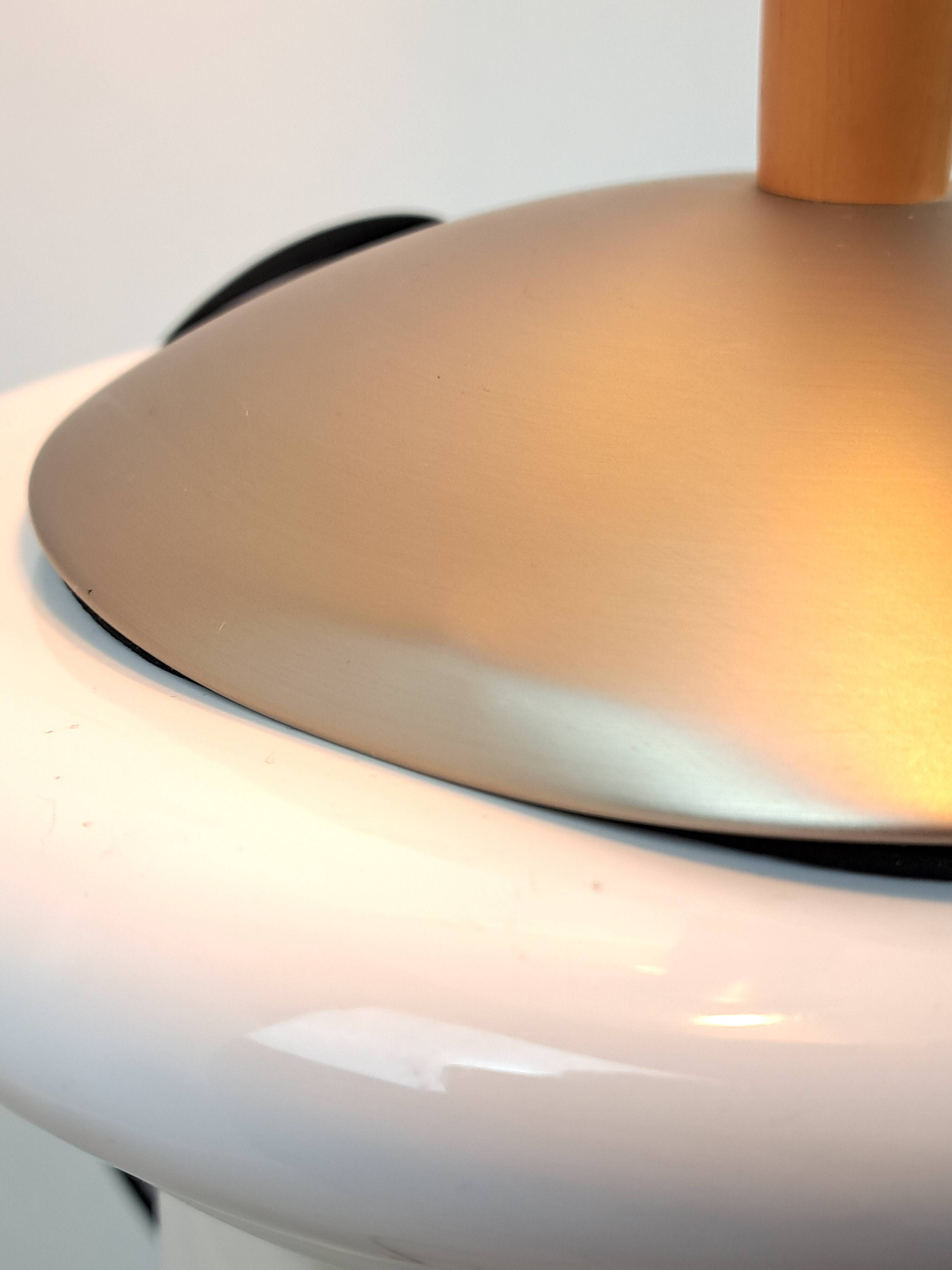Art Deco Mushroom Liner Lamp 80s by Jakob Maul