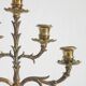 Vintage gilded brass 5-spoke chandelier