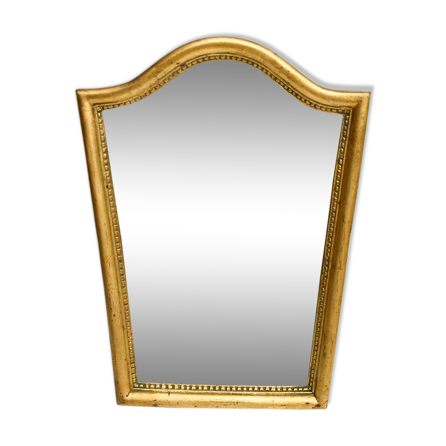 Mirror frame gilded gendarme hat bead row H 37.5 cm