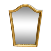 Miroir cadre chapeau de gendarme doré rang de perle H 37,5 cm