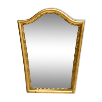 Mirror frame gilded gendarme hat bead row H 37.5 cm