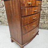 Scandinavian curved chest of drawers, 1970s
