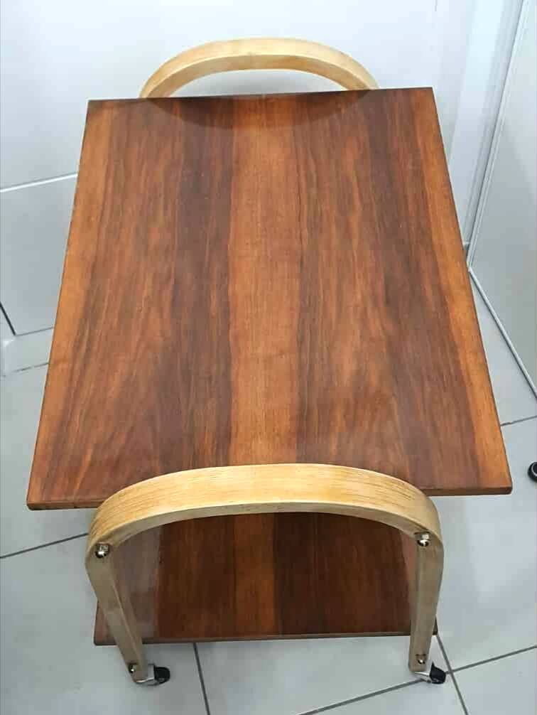 Vintage rolling serving cart