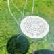 White wrought iron garden furniture