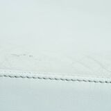 Dutch design Rob Eckhardt chaise longue white leather tubular steel, 1980s