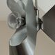 Brushed steel suspension lamp with a seventies design.