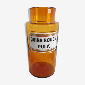 Pot de pharmacie quina rouge pulv