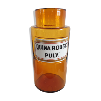 Pot de pharmacie quina rouge pulv