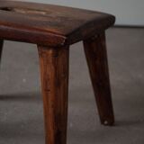 Wabi Sabi stool in solid pine, handmade by a Danish cabinetmaker, 1960s.