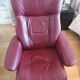 Fauteuil en cuir Anderssons avec repose-pied