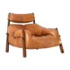 Percival Lafer MP-81 rosewood and leather Brazilian lounge chair