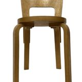 Chaise vintage modèle 65 par Alvar Aalto pour Artek (Linoléum noir)