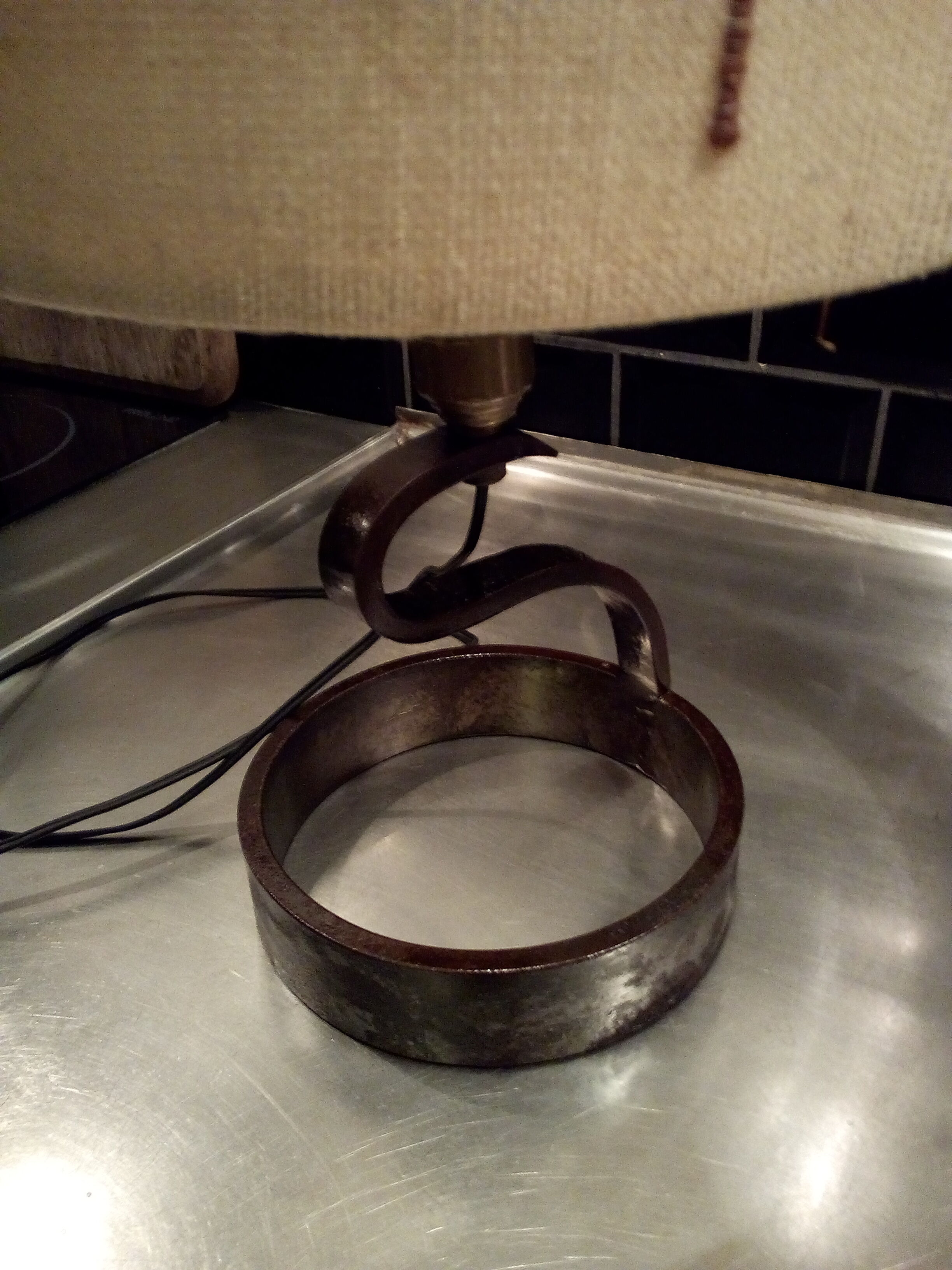 Lamp in wrought iron