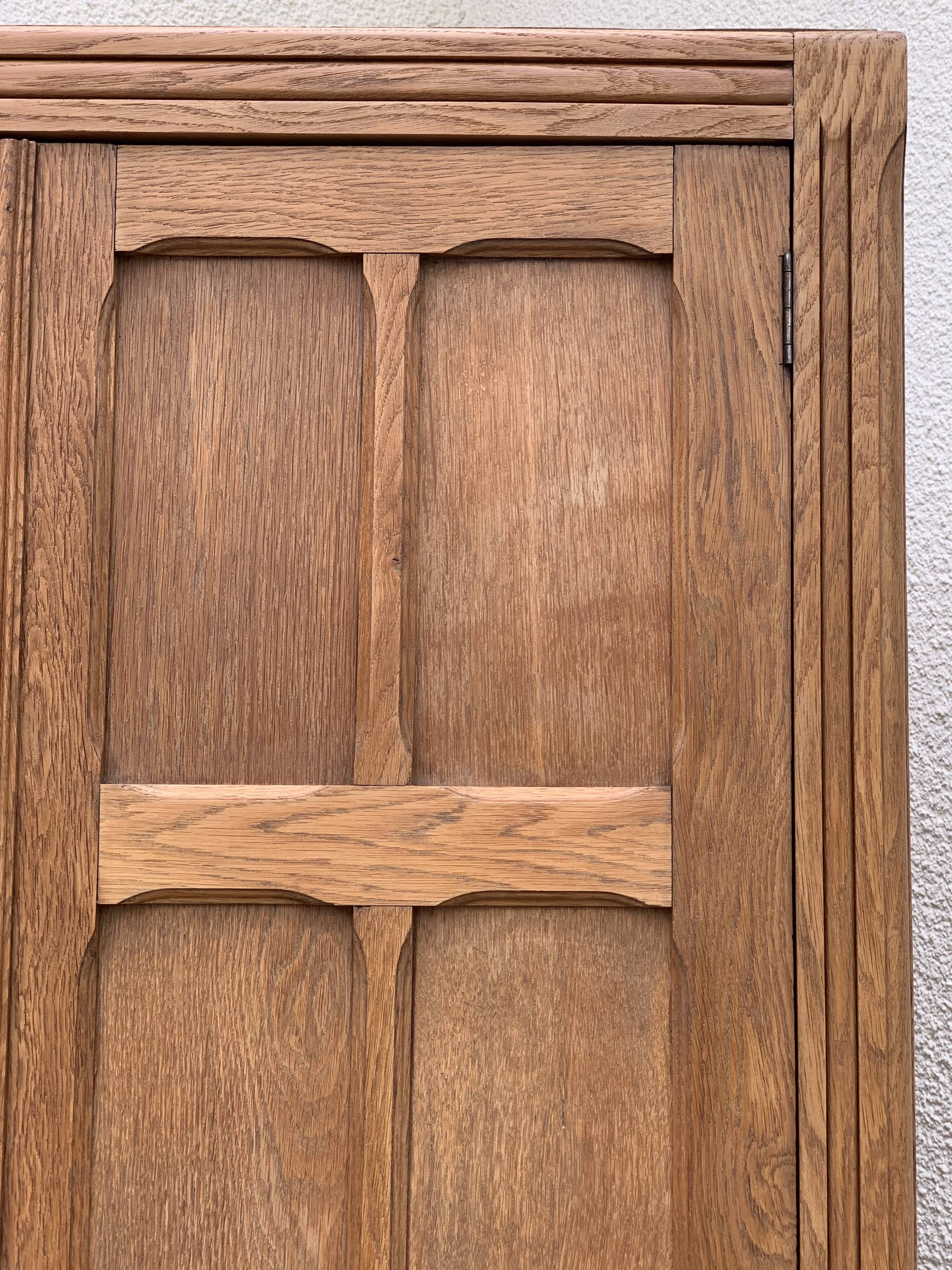 Parisian wardrobe paneled 1930 raw wood