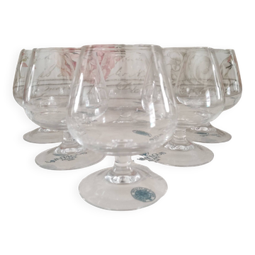 Lot de 6 verres à cognac saint-louis non estampillés modèle tenareze