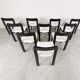 Set of 10 vintage dining chairs 1970s