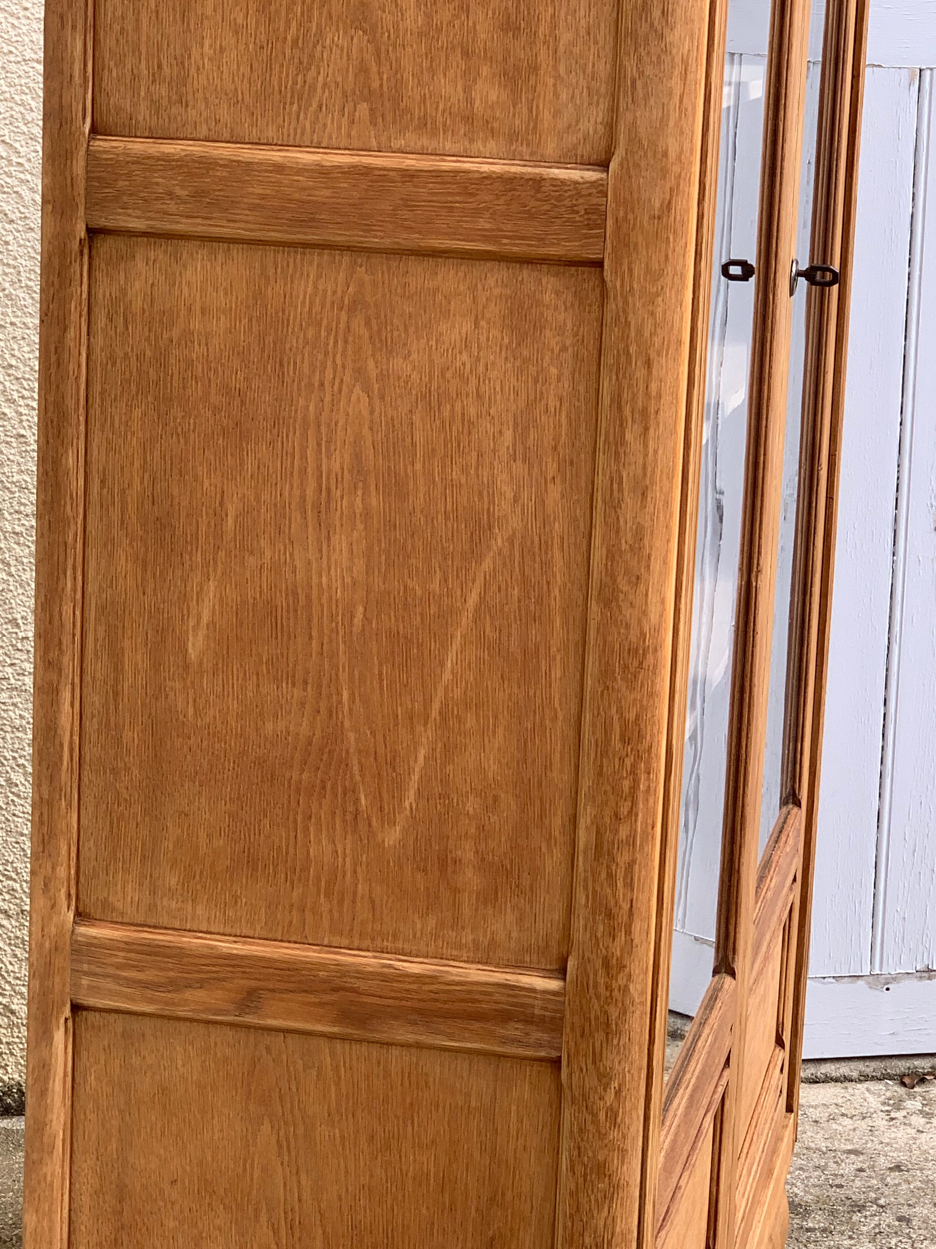 Parisian glazed wardrobe 1930 raw wood