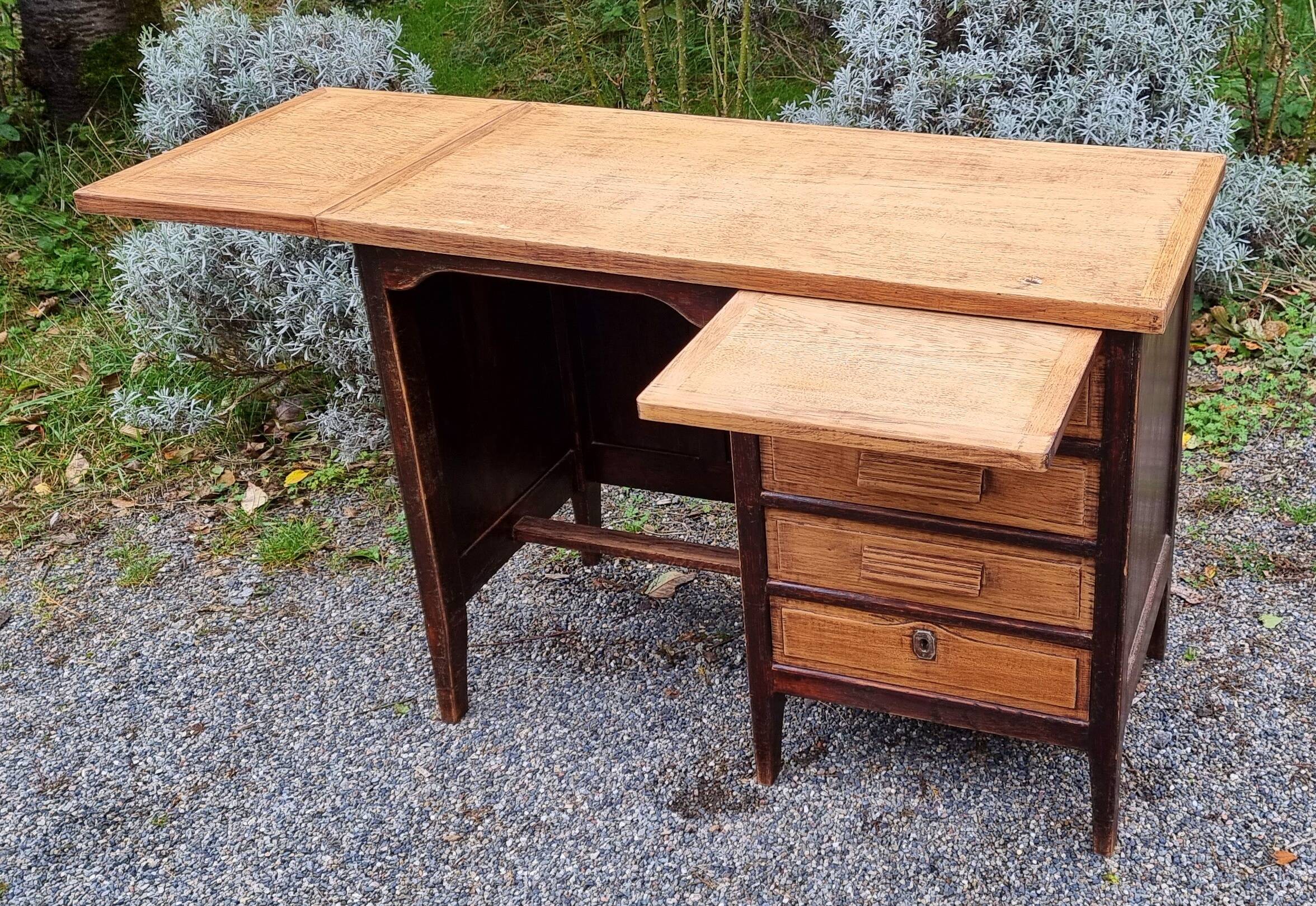 1950s desk with shelf and extension