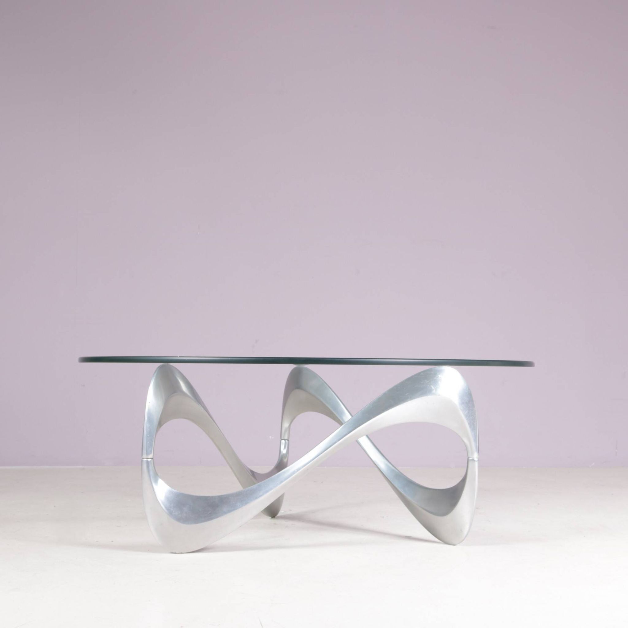 1970s Snake coffee table by Ronald Schmitt Germany