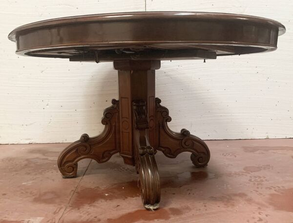 Table a pied central Napoléon III Acajou massif XIX siècle