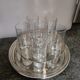 Vodka service with its metal stand