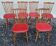 Set of 6 Baumann turned wood chairs
