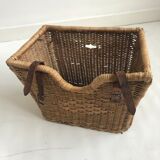 Wicker bike basket