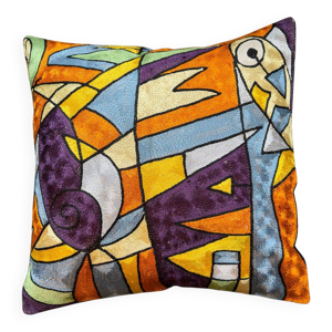 housse de coussin brodée