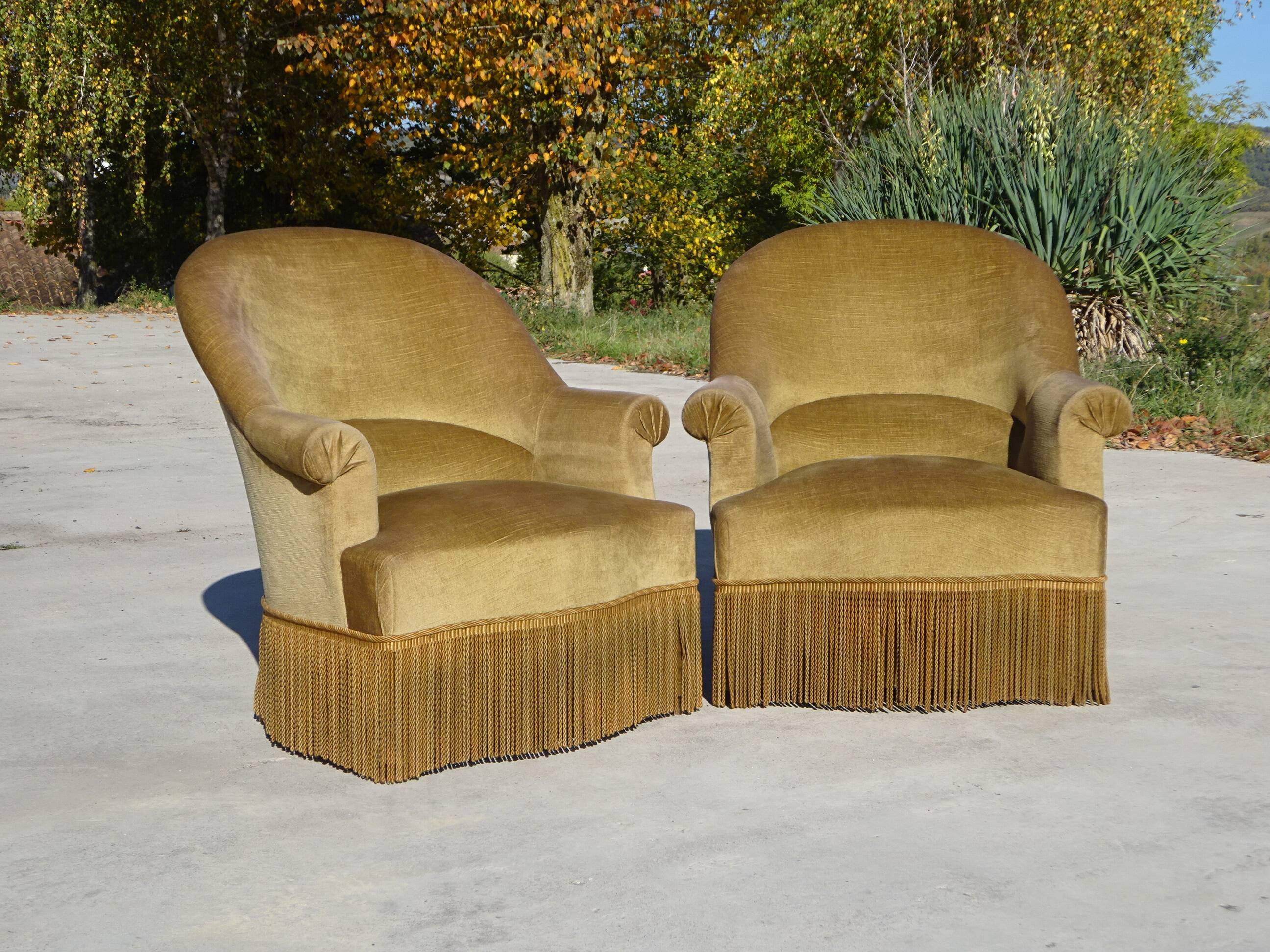 Fauteuils crapauds des années 1950s, les 2